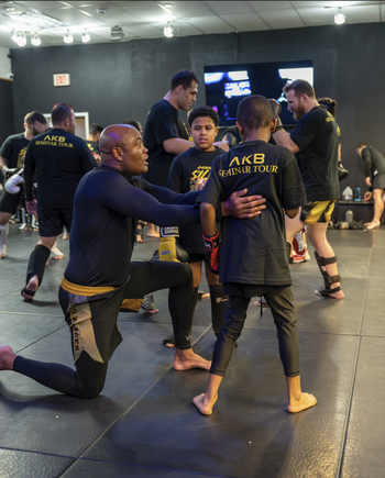 Anderson silva at american killer bees pa training 4a