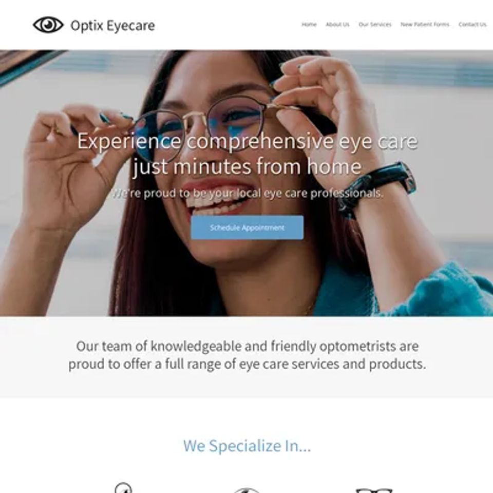 Eye care website design theme original