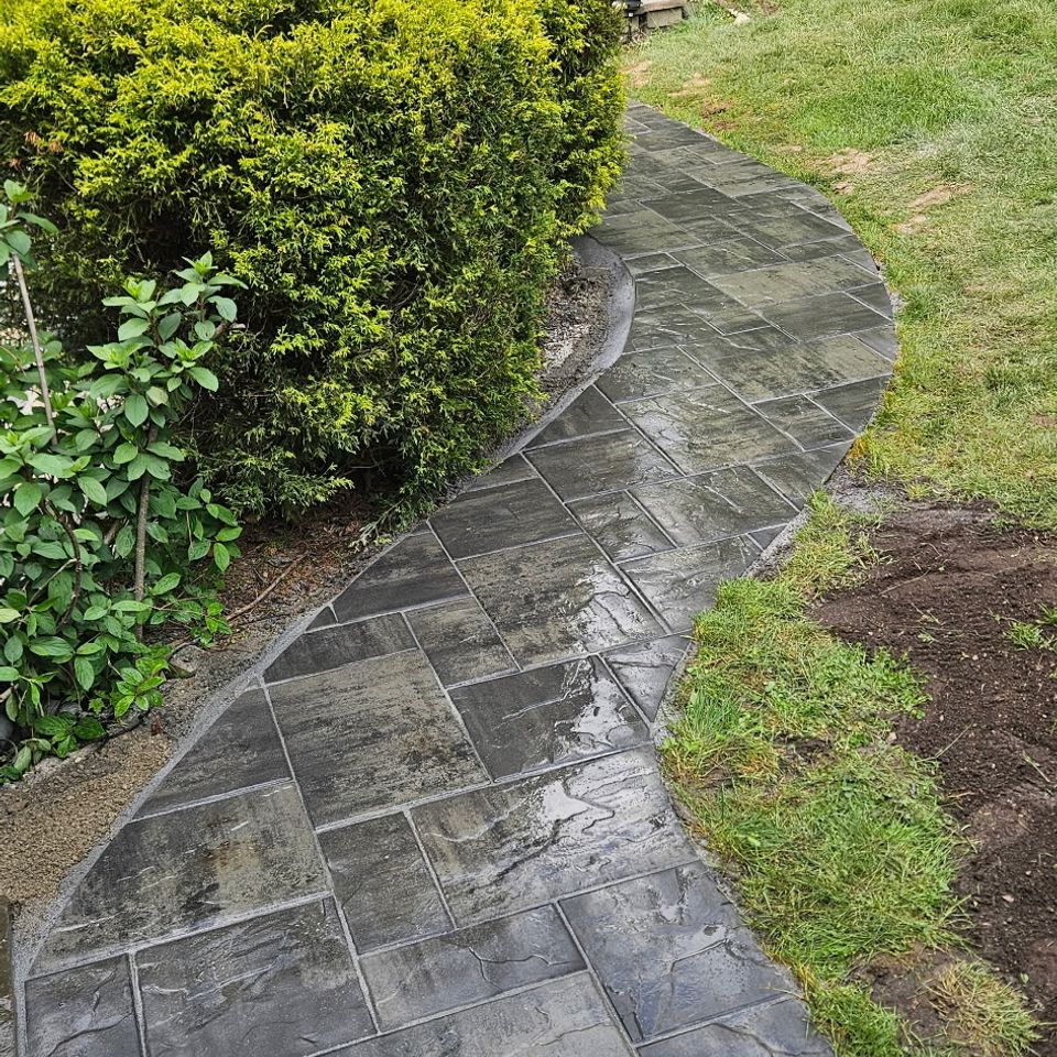 After stone walkway diaz landscaping