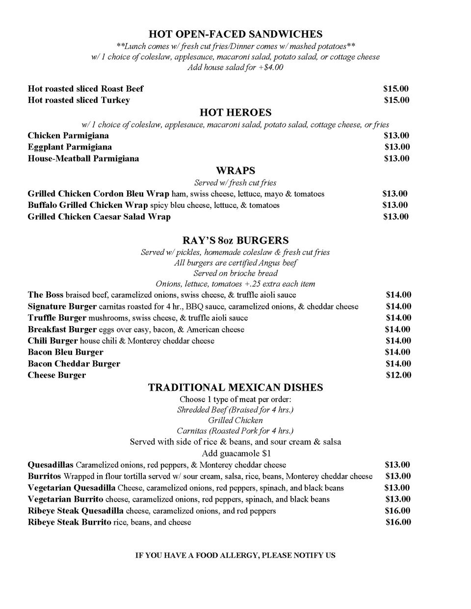 Lunch menu rays  page 3