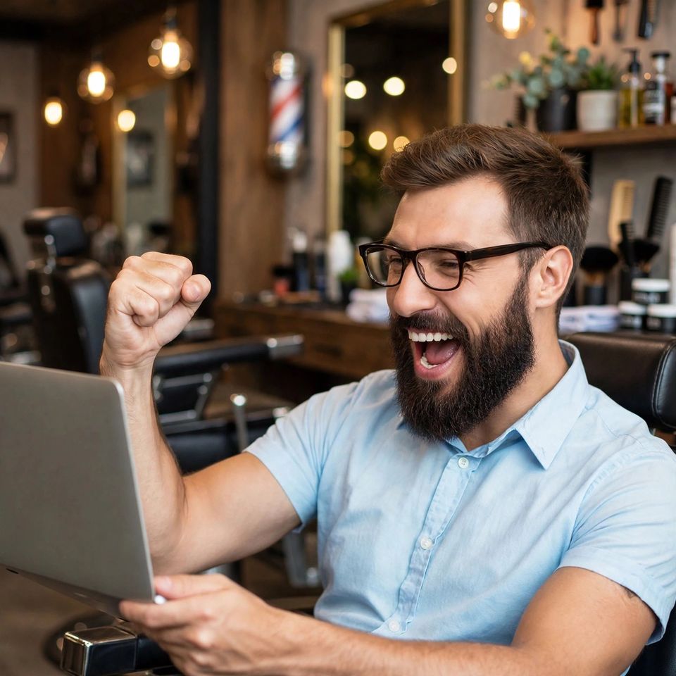 Man happy reaction