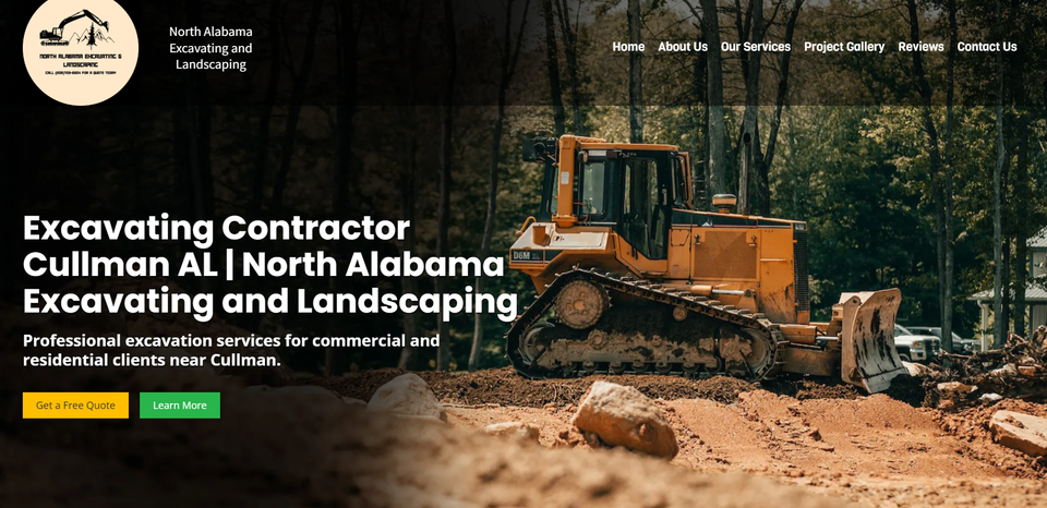 North Alabama Excavating & Landscaping  Website built by North AL Social