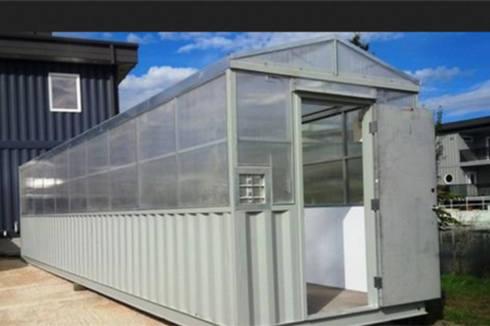 Shipping container green house