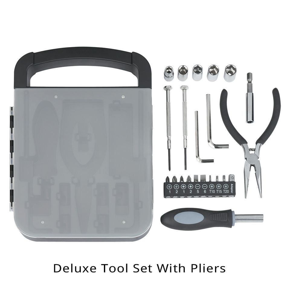Deluxe tool set with pliers