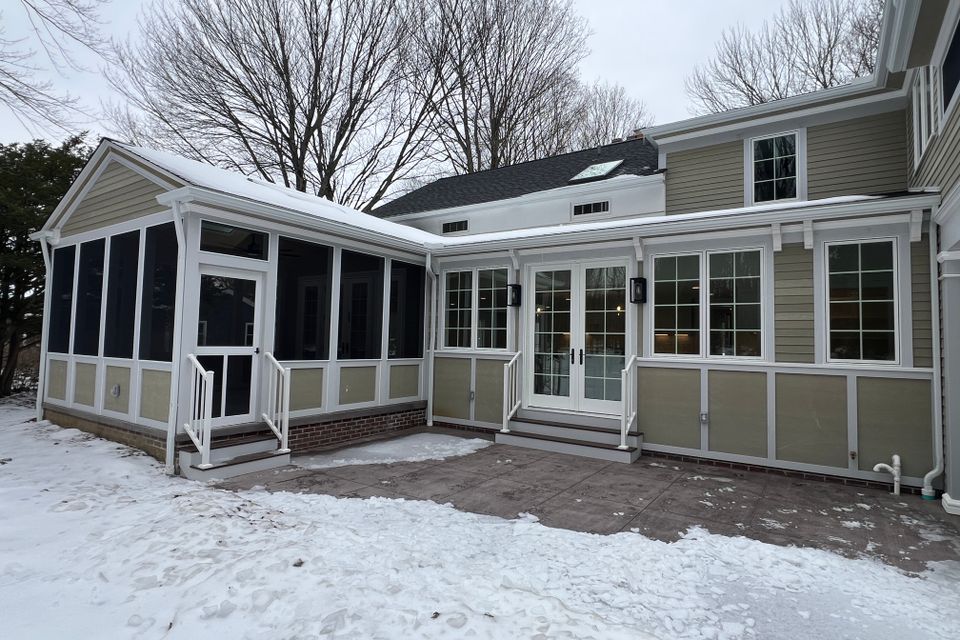 Finished outdoor living space from Chagrin Falls whole-home renovation project