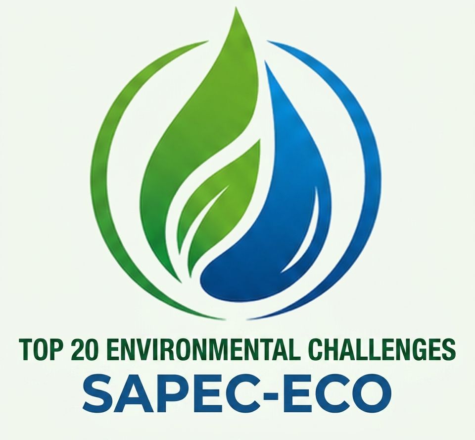 Top 20 environmental challenges logo with sapec eco