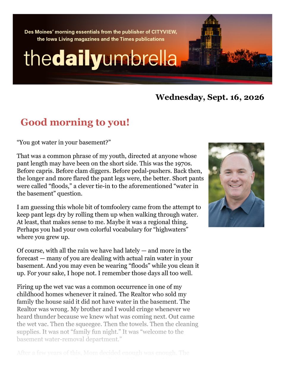 Du sept. 16  smith named dmps superintendent  perry police find dead infant inside trash bag  why did the cowboy adopt a wiener dog  1