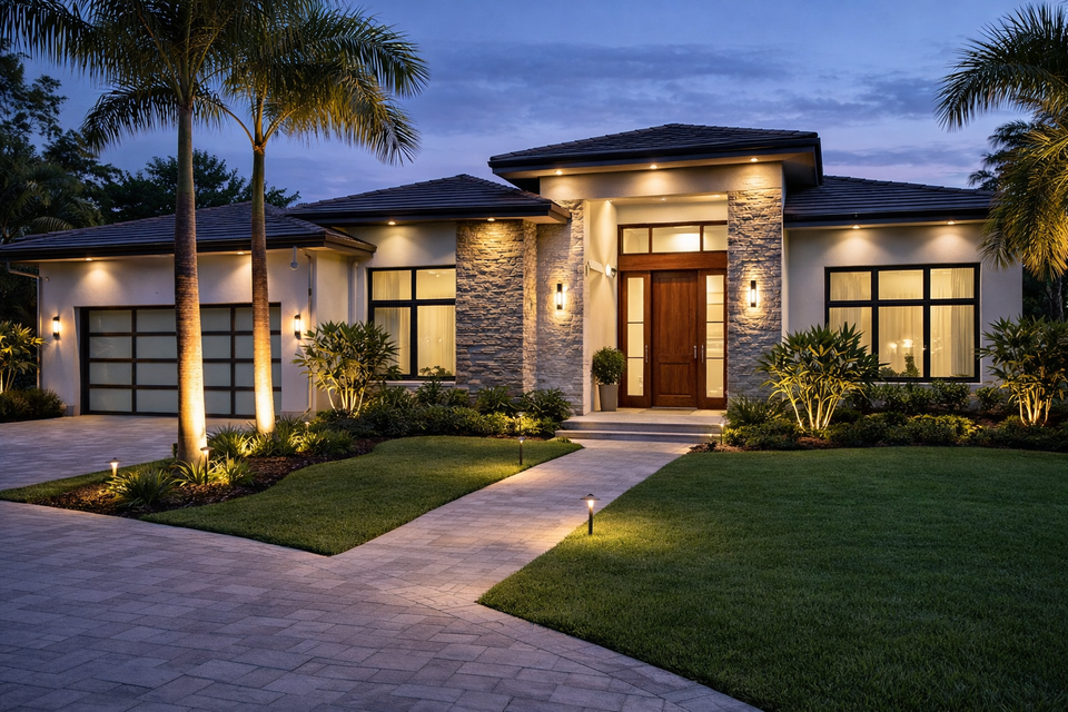 led landscape lighting installation