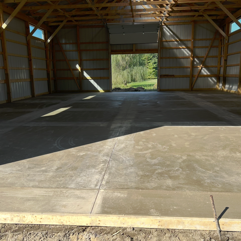 Barn concrete floor