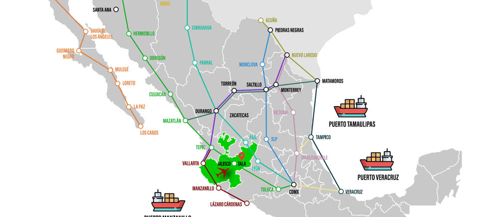 Mexico Industrial Site Selection map