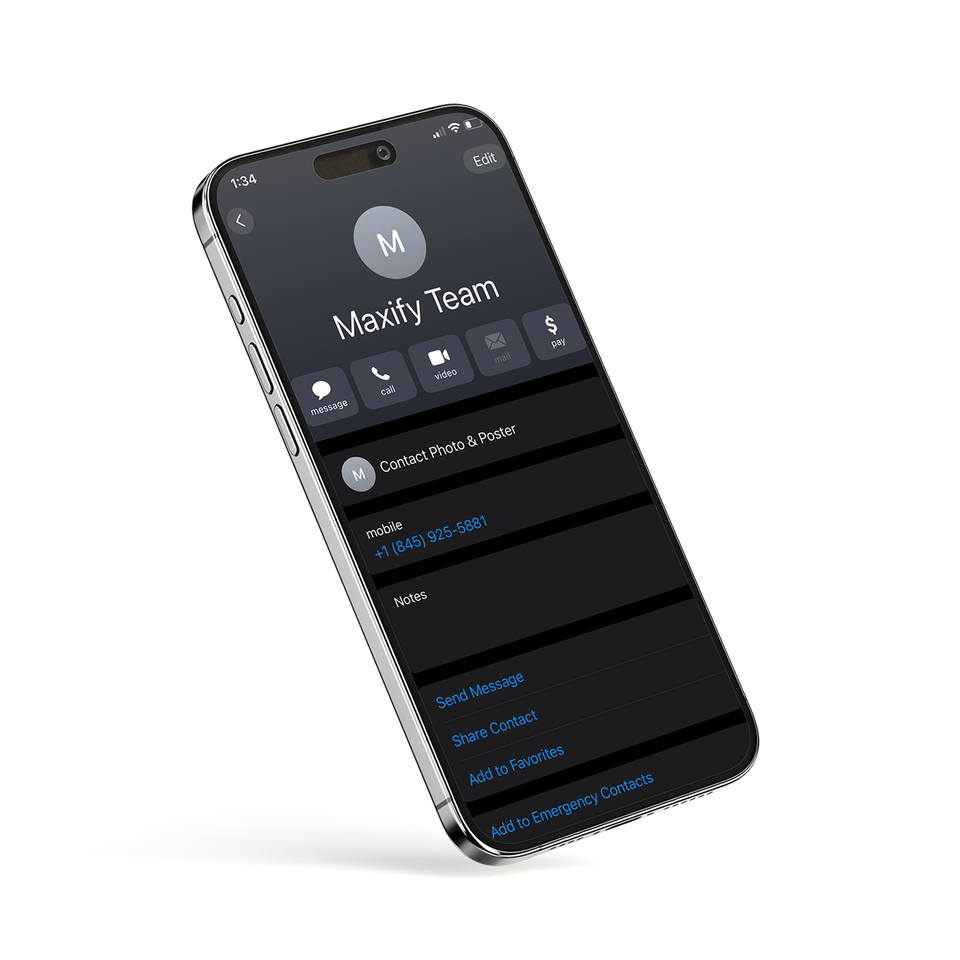 Contact maxify number