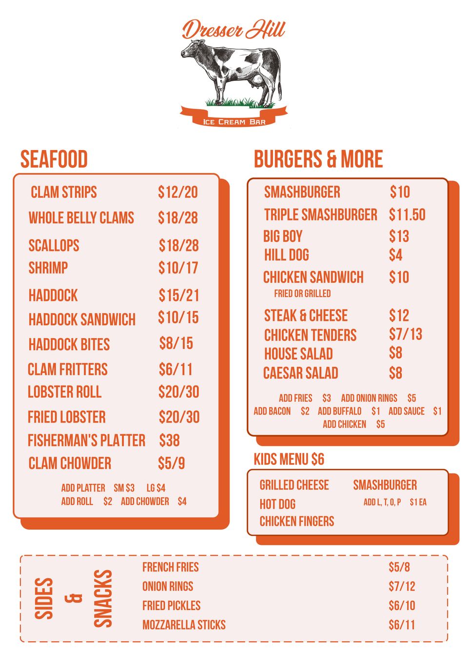 Dh kitchen menu 2026 revised