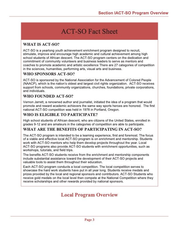 Act so fact sheet copy
