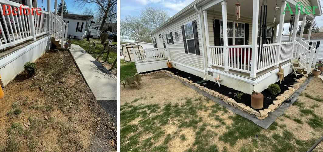 Power washing before and after