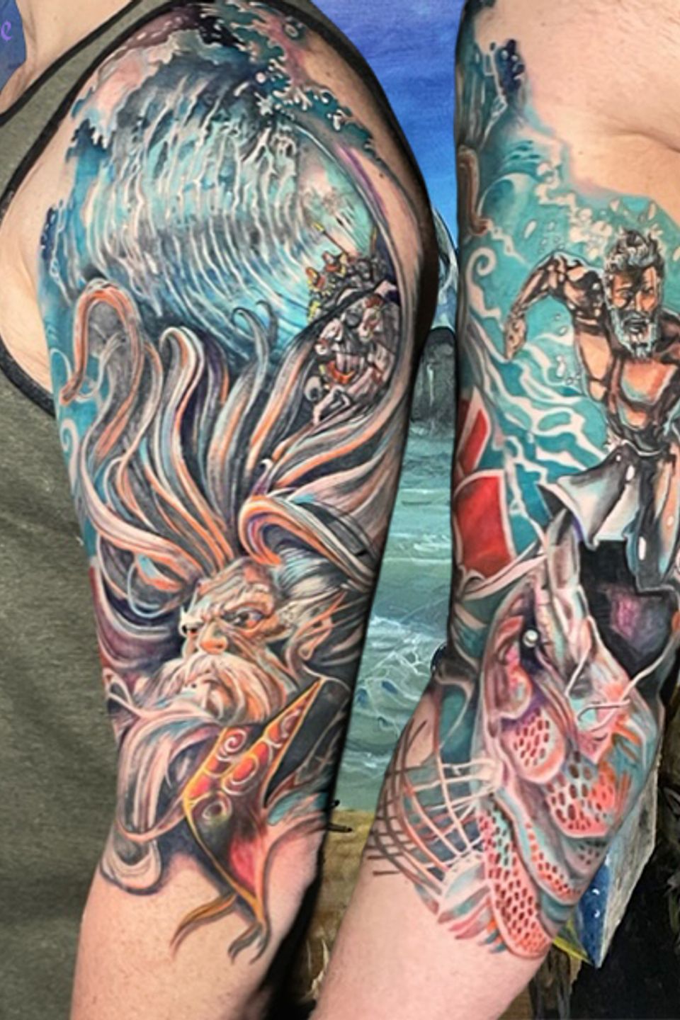 Charlie posideon half sleeve