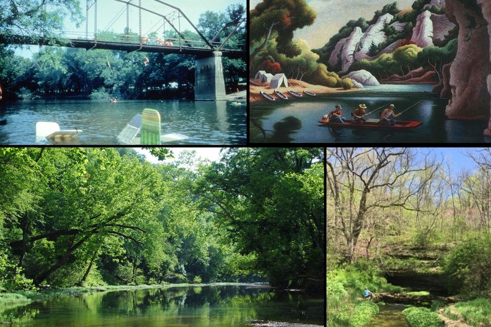 Stream spring collage 