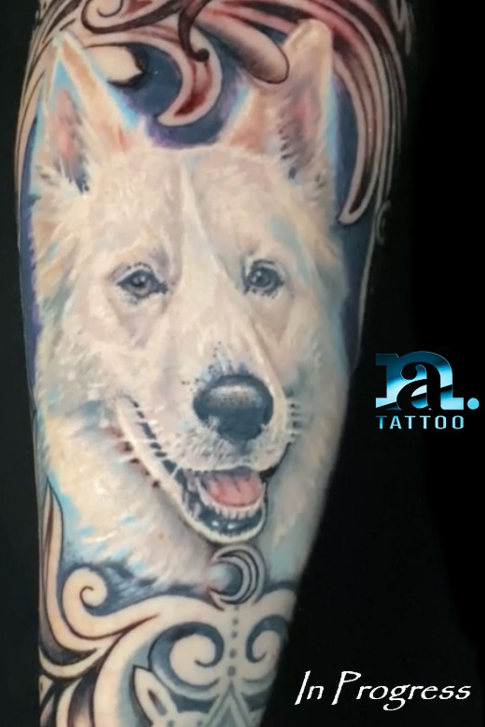 Adrian dog portrait in progress