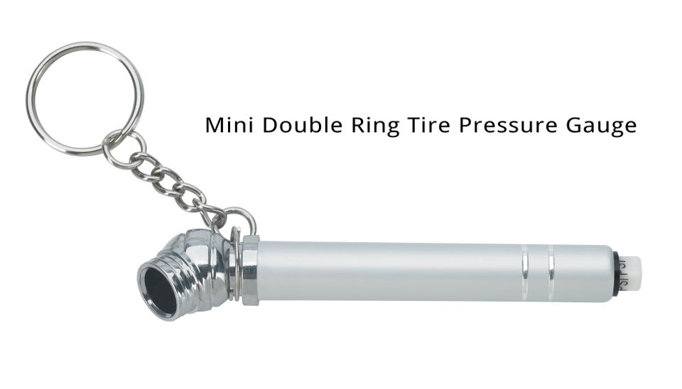 Mini double ring tire pressure gauge