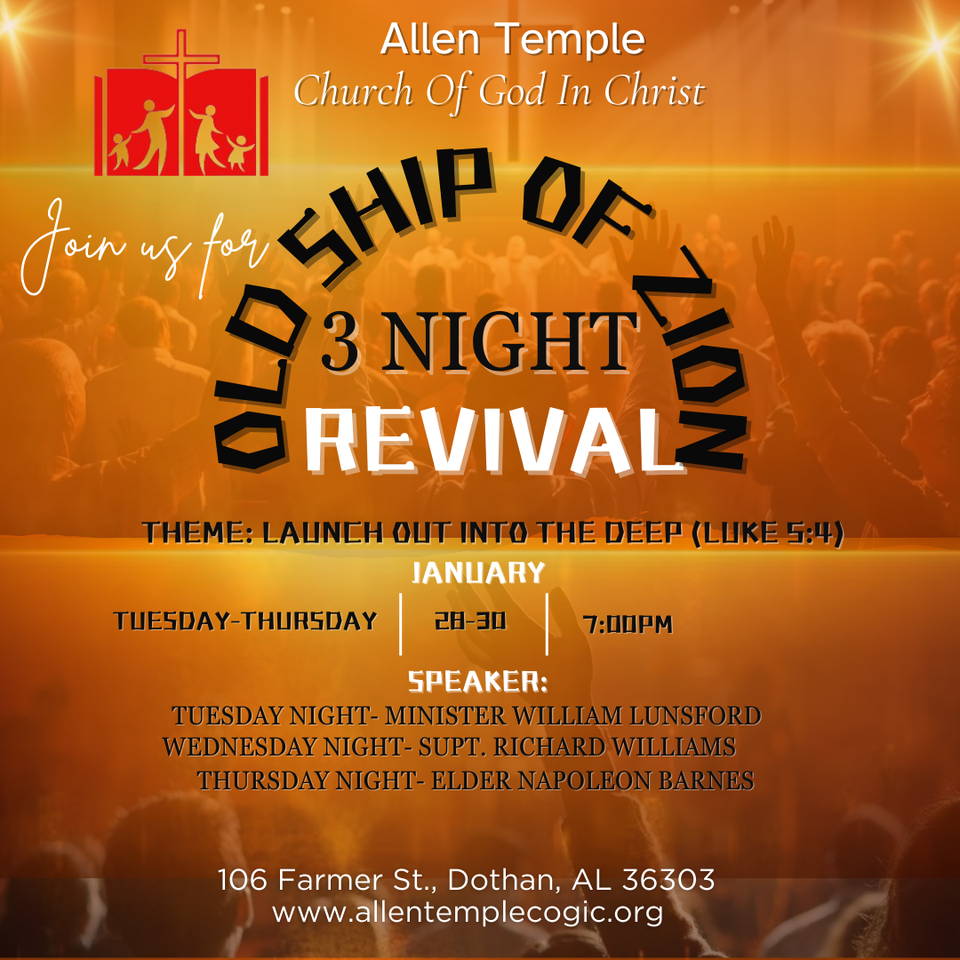 Tent revival lowm flyer