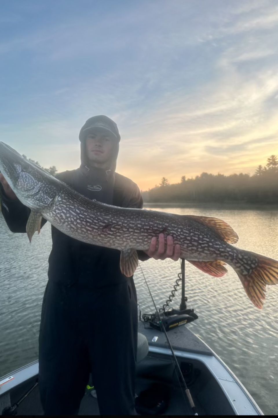 Kade Benjamin of Langhorne caught this 43", 20-pounder while Topwater fishing, in Rainy Lake, Fort Frances, Ontario 