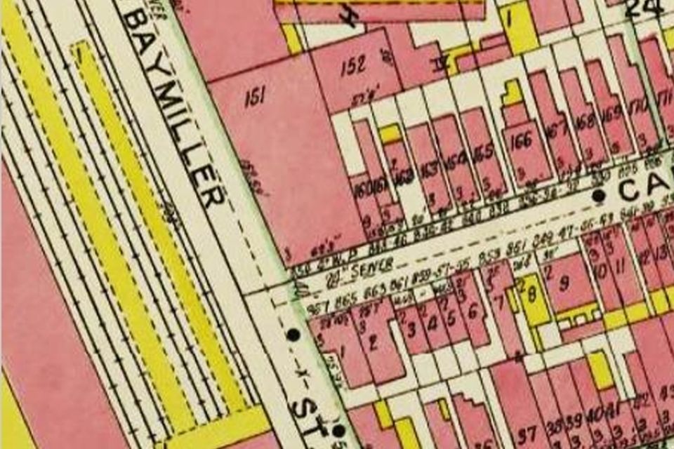 1922 photo sanborn map buildings