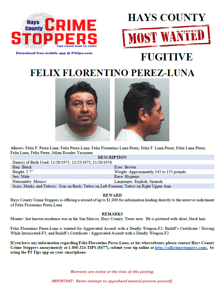 Perez luna most wanted poster