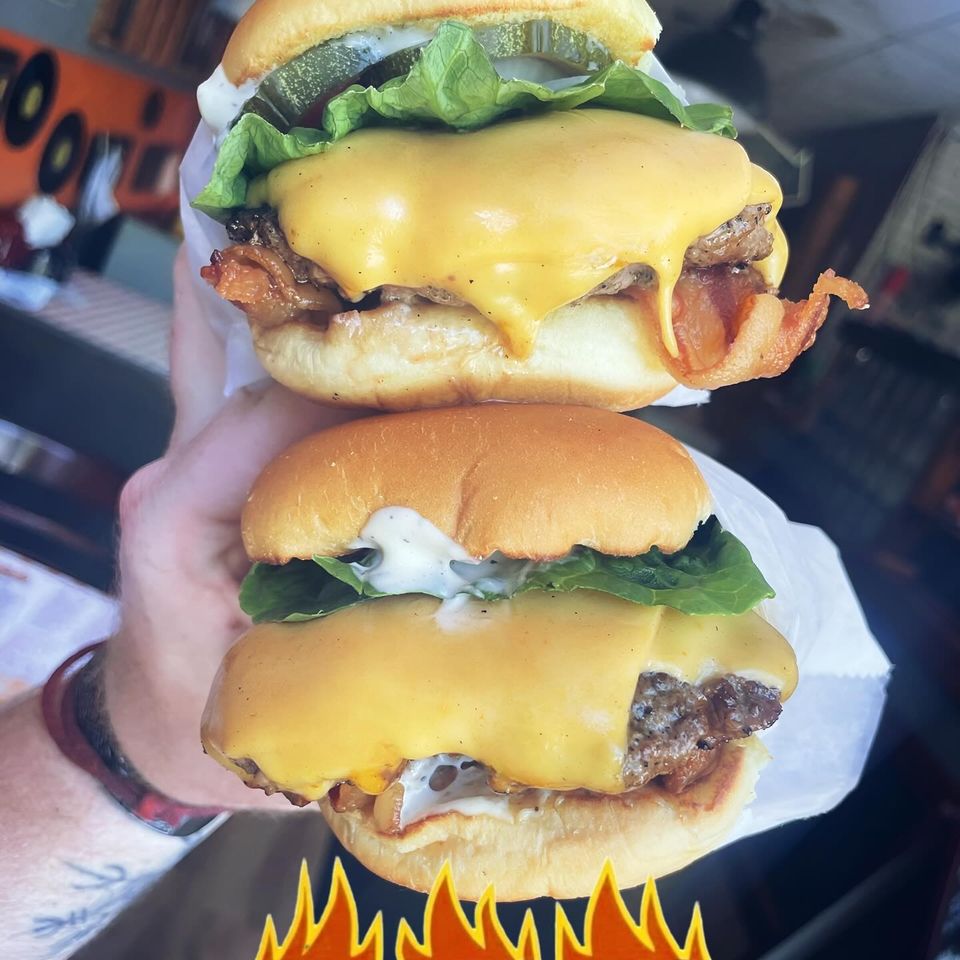 Delicious cheeseburgers from Inferno The Restaurant in Sound Beach