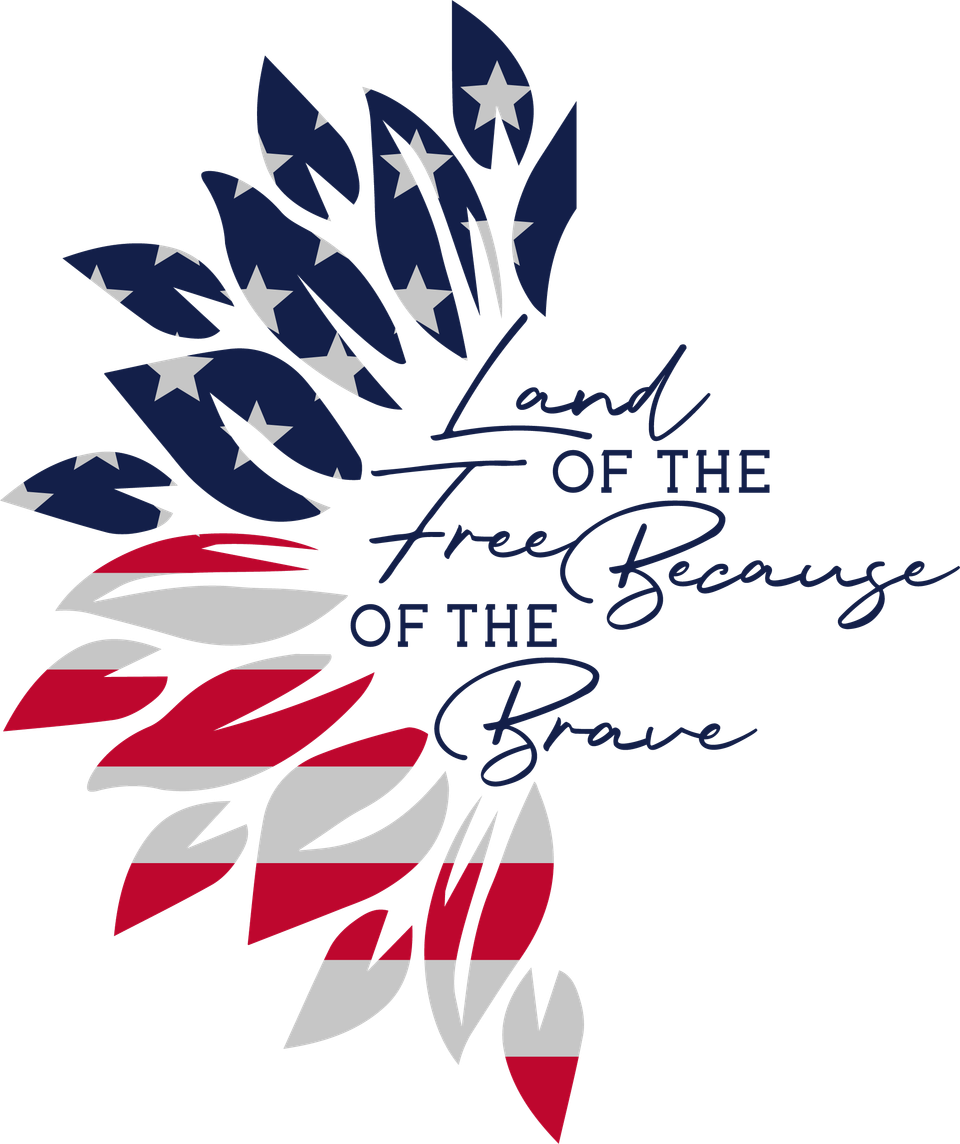 Patriotic   land of the free because of the brave sunflower 2 png