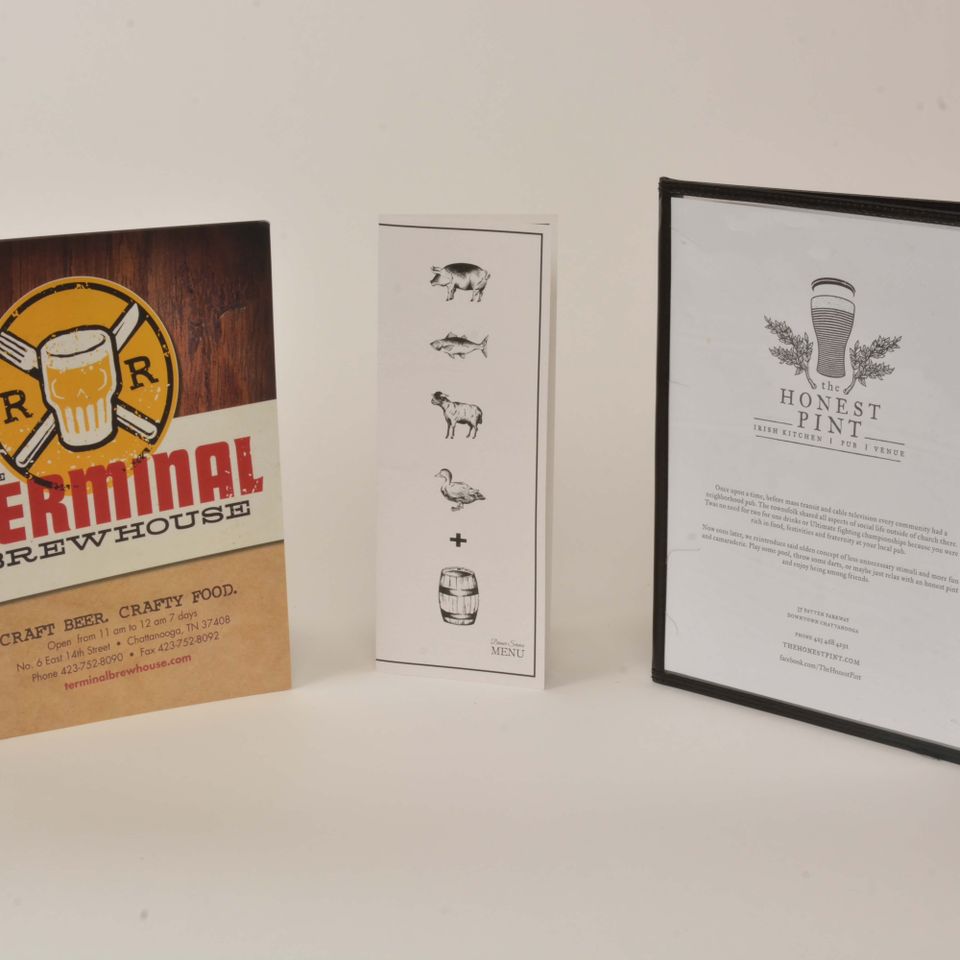 Spiral   laminated menus