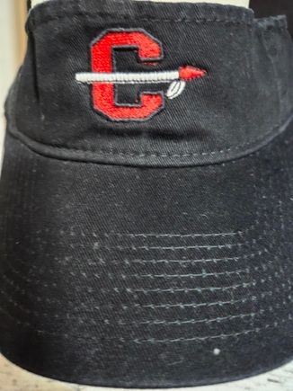 Embroidered sun visor   cleveland isd