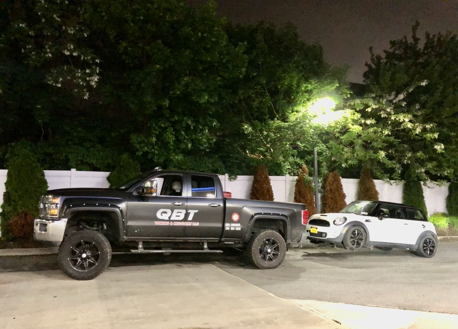 QBT truck at a night call
