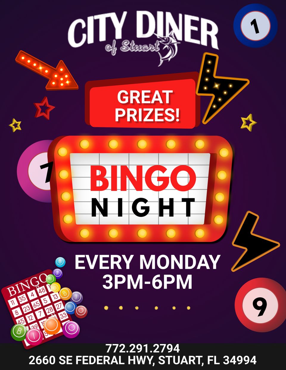 City diner bingo