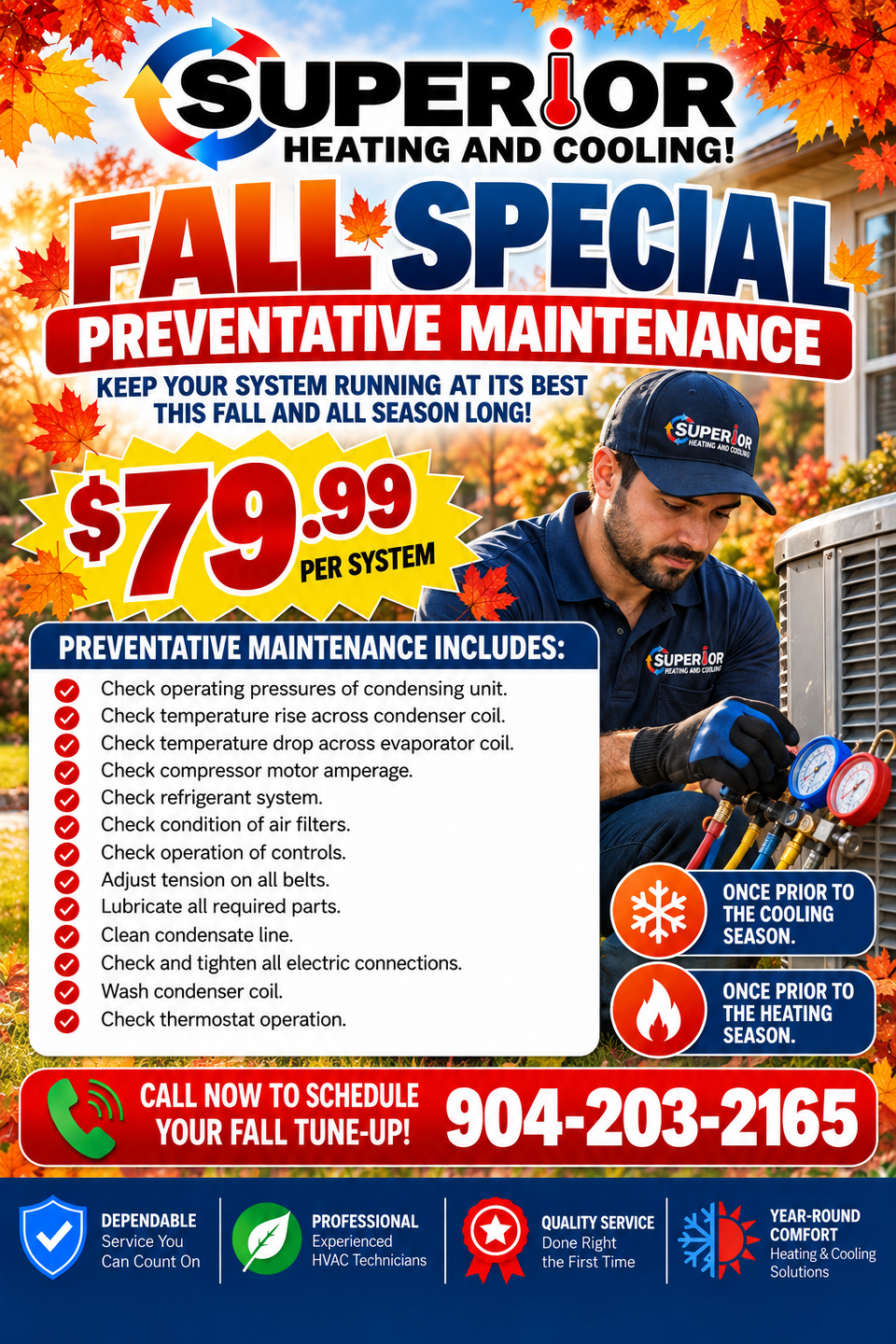 Fall hvac preventative maintenance special