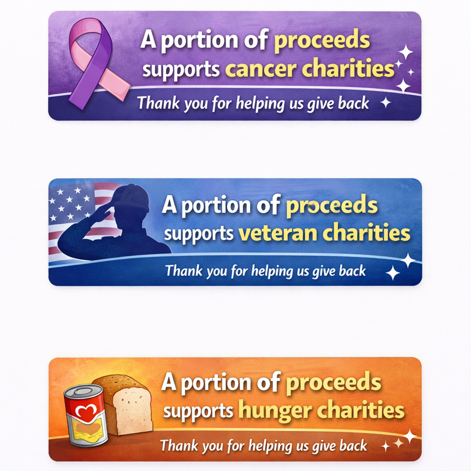 Sample Charity Stickers