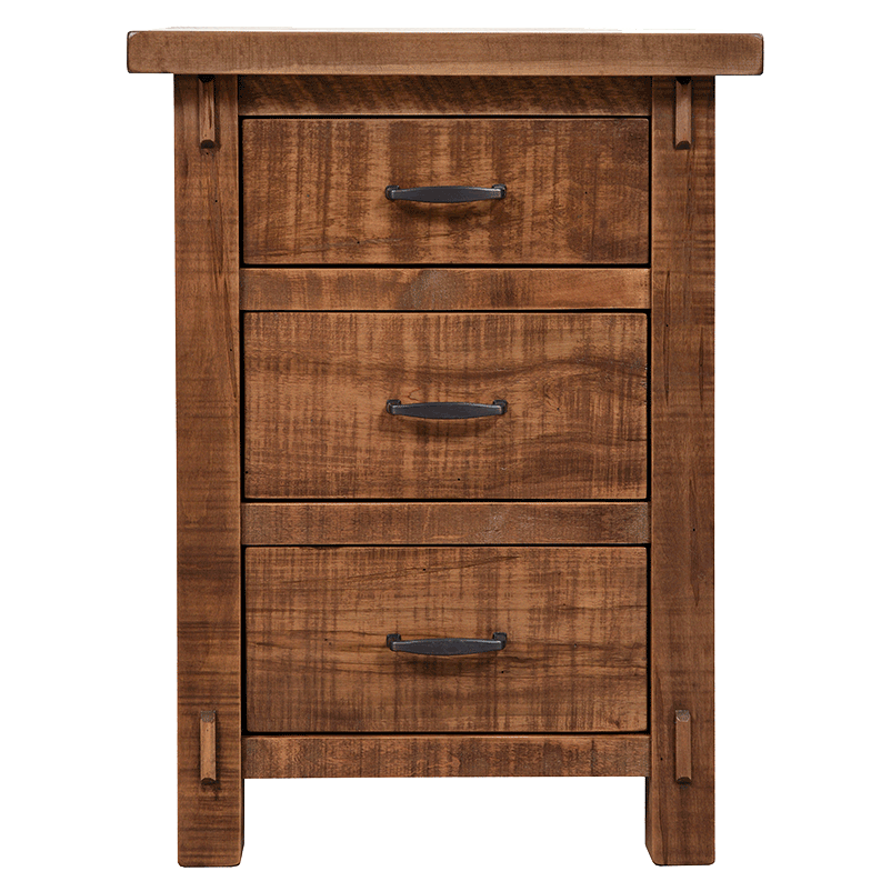 Rustic loft nightstand front sct