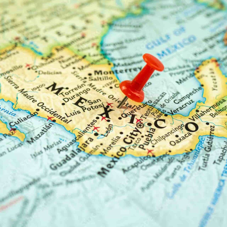 Industrial site selection near Guadalajara Mexico map