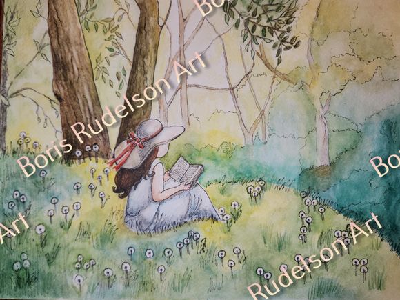 Whitewater and Whitewater pencils. Girl in Forest