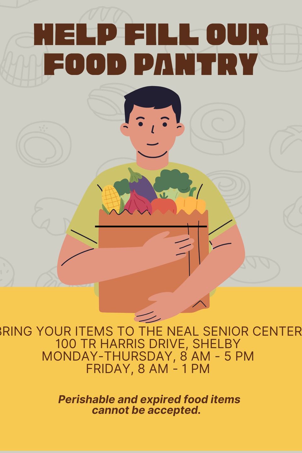 Poster help fill our food pantry