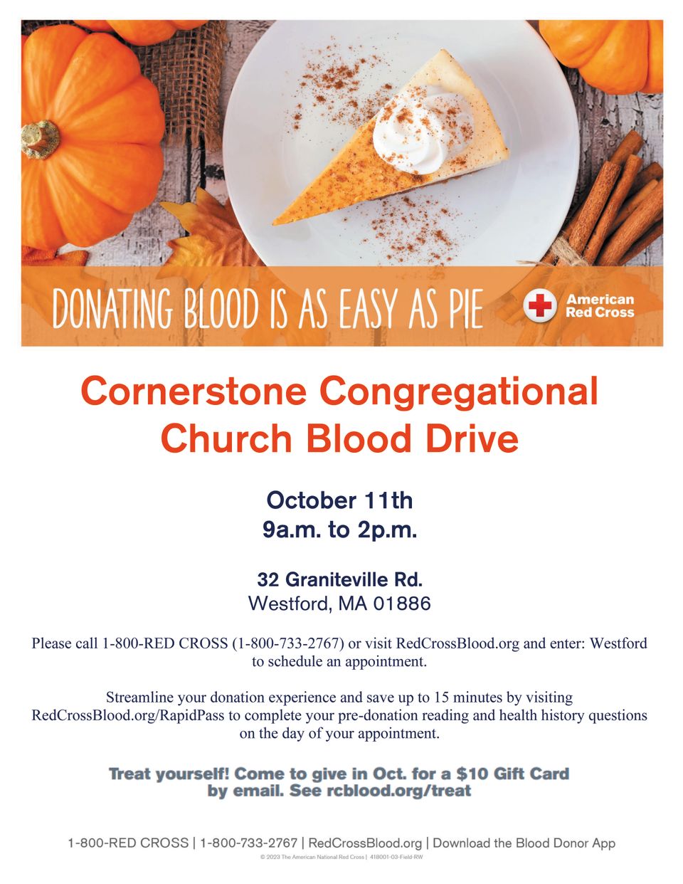 Cornerstone congregational blood drive