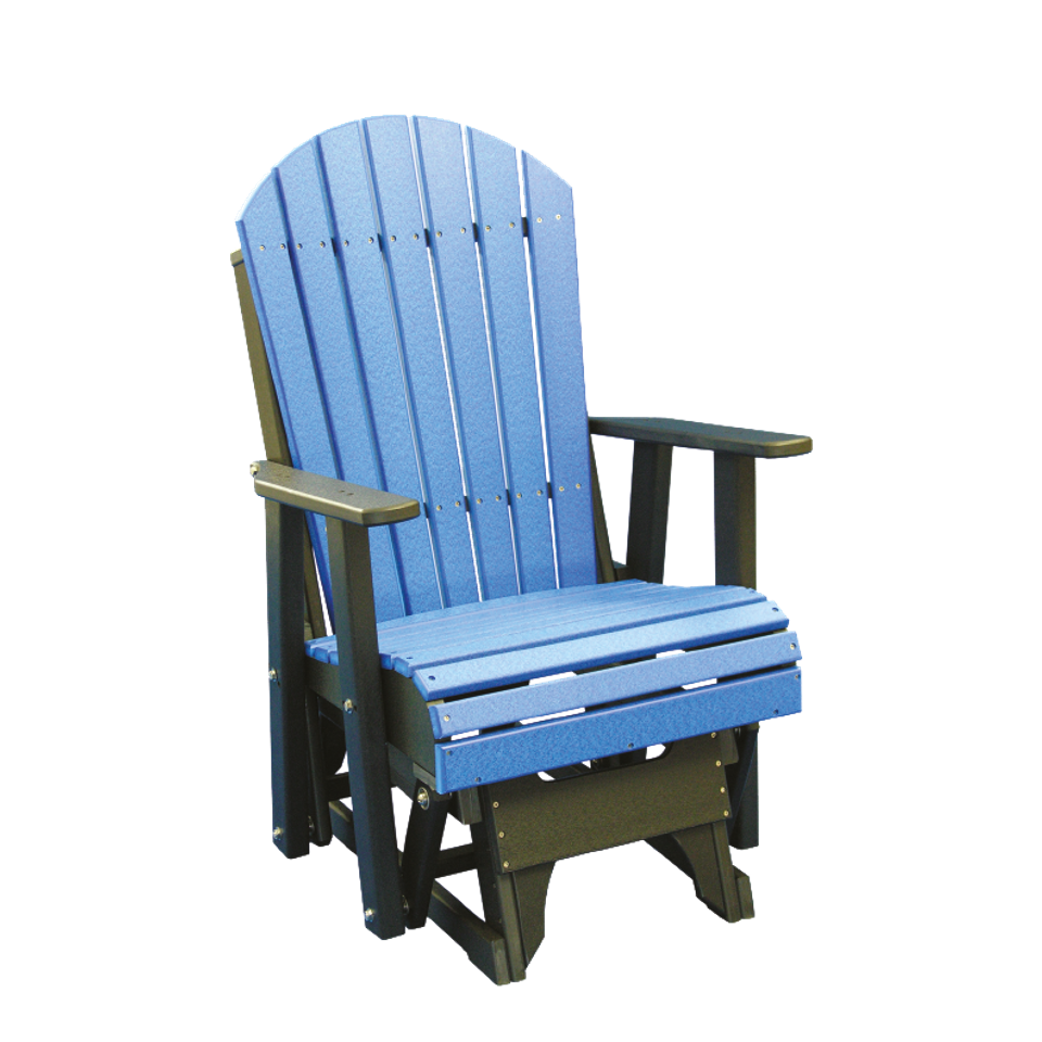 Hlf 2' adirondack glider blue black