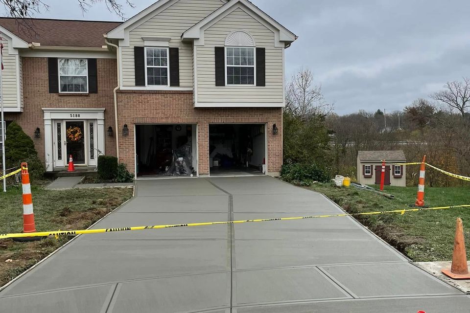 Residential driveway after photo by Bolton Concrete