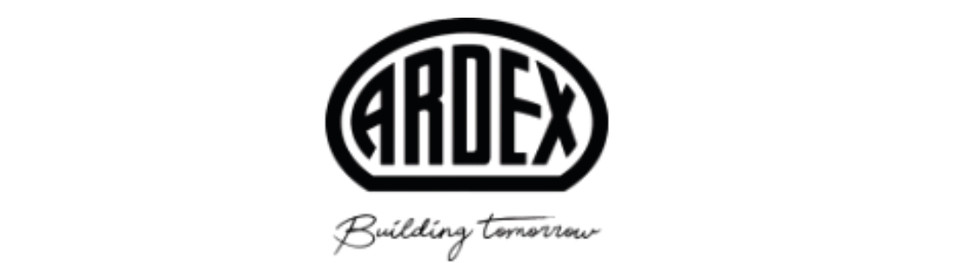 ARDEX logo in a black oval design.