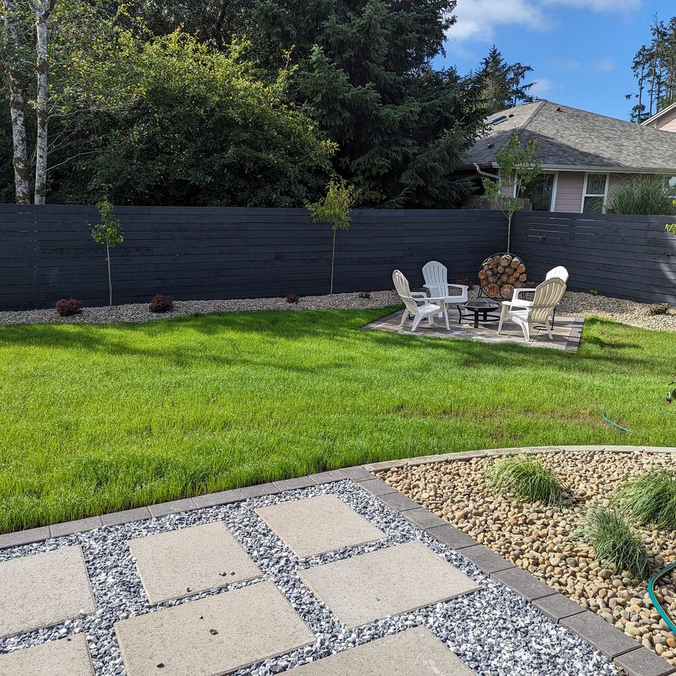 Fire pit grass