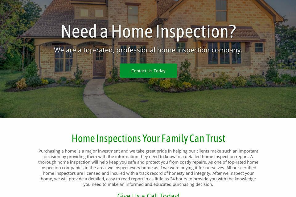 Home inspector website template original