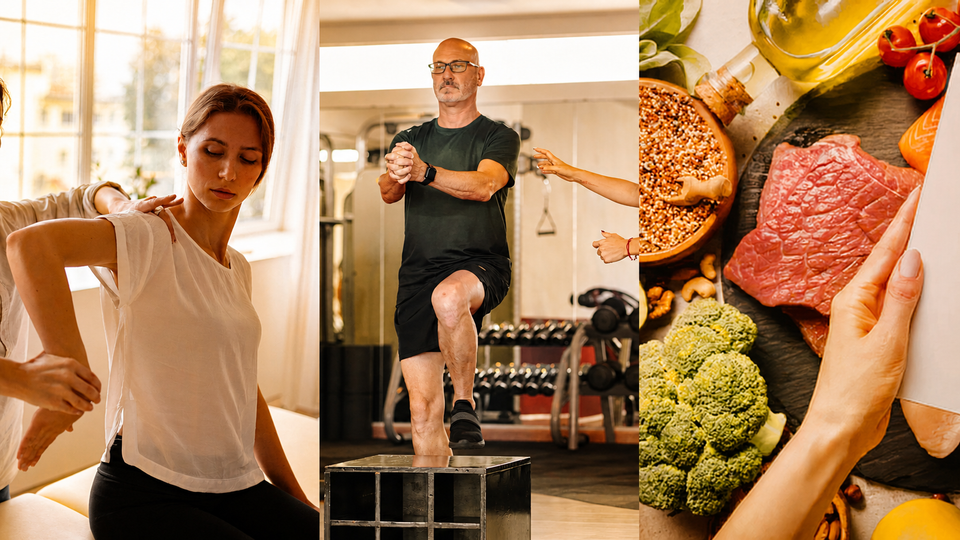 Stretch therapy, strength training, and nutrition coaching services