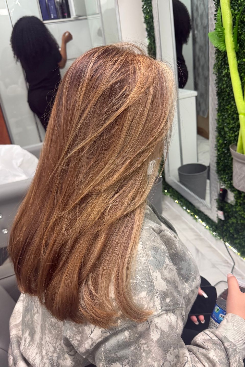 woman long brown hair