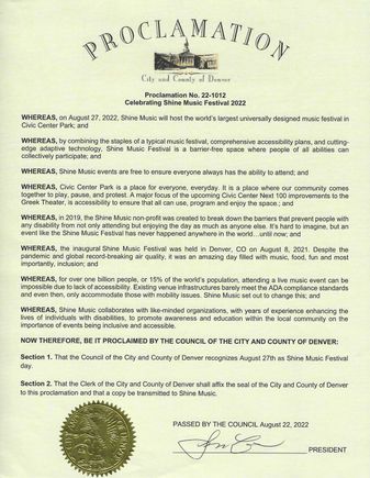 Shine Music Proclamation