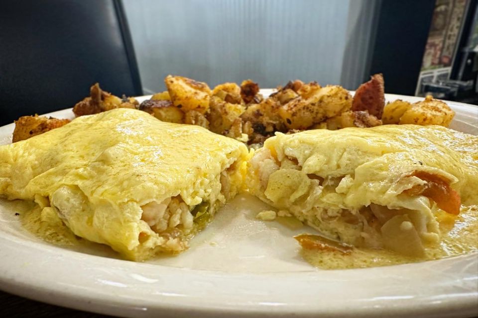 Lobster benedict omelette
