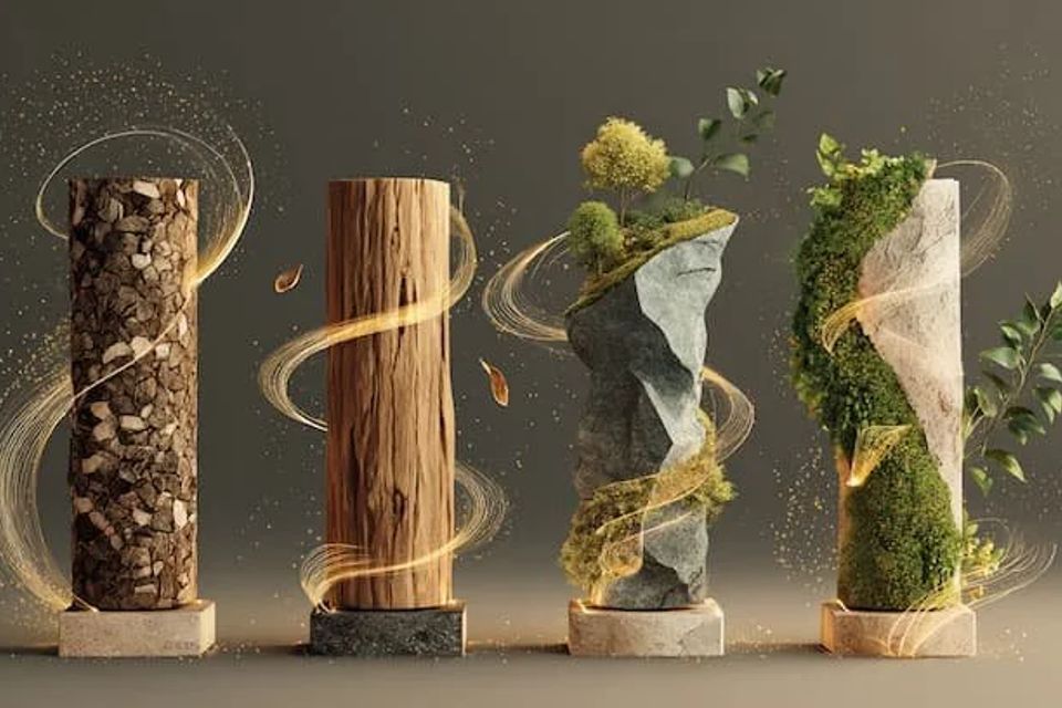 Four pillars- signifying reusing content 