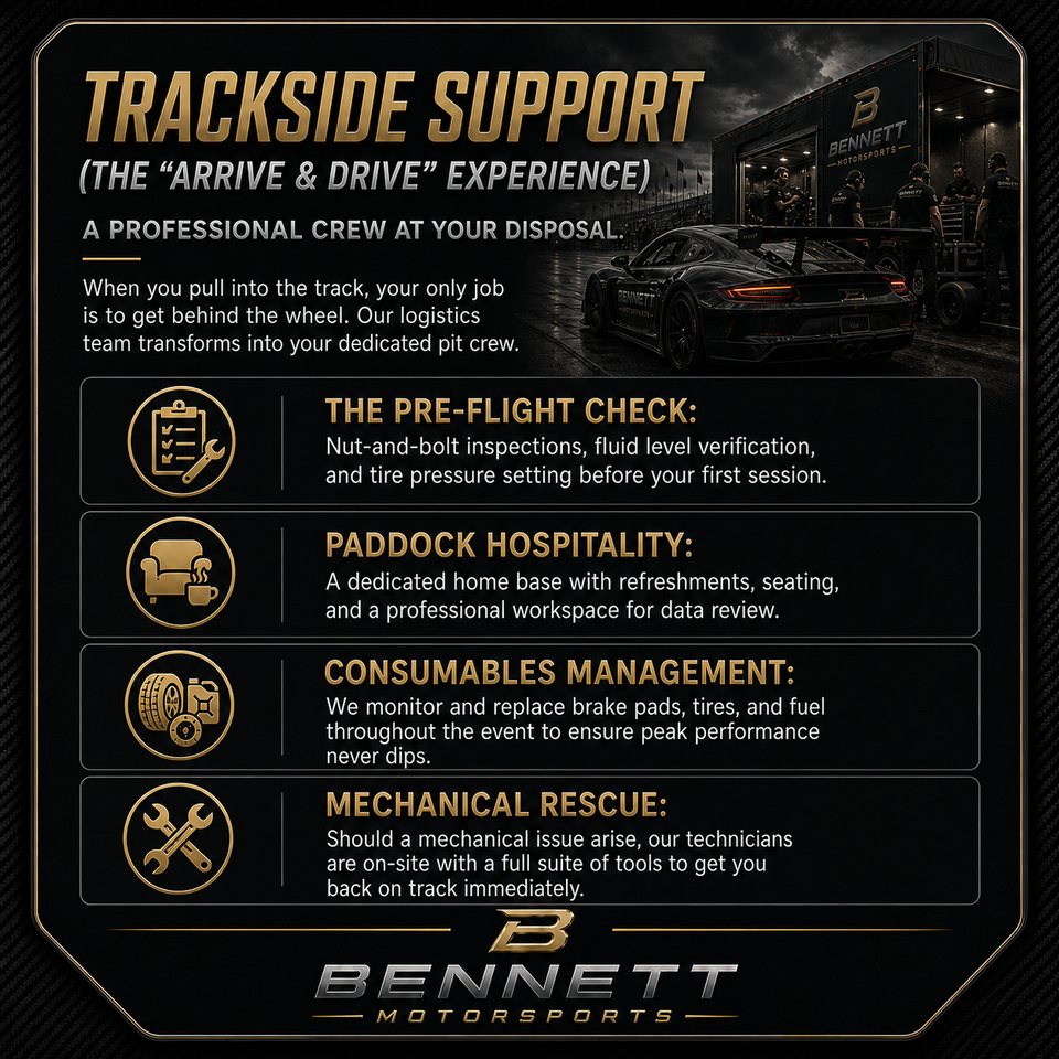 Professional paddock setup including specialized racing tools and fluid management systems.